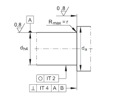角接觸球軸承單元 ZKLFA0850-2RS, 雙向，螺釘安裝，兩側(cè)唇密封，帶平端的法蘭