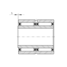 滾針軸承 NAO25X42X32-ZW-ASR1, 無(wú)擋邊，雙列