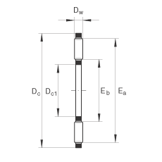 推力滾針和保持架組件 AXK3047, 單向，根據(jù) DIN 5405-2 標準