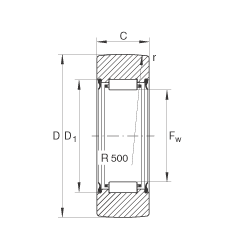 支撐型滾輪 RNA2202-2RSR, 無軸向引導(dǎo)，兩側(cè)唇密封