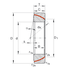角接觸關(guān)節(jié)軸承 GE30-SW, 根據(jù) DIN ISO 12 240-2 標(biāo)準(zhǔn)，免維護(hù)