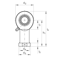 桿端軸承 GIL35-DO-2RS, 根據(jù) DIN ISO 12 240-4 標(biāo)準(zhǔn)，帶左旋內(nèi)螺紋，需維護(hù)，兩側(cè)唇密封