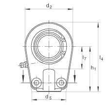 液壓桿端軸承 GIHRK35-DO, 根據(jù) DIN ISO 12 240-4 標(biāo)準(zhǔn)，帶右旋螺紋夾緊裝置，需維護(hù)