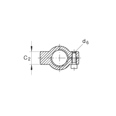 液壓桿端軸承 GIHNRK80-LO, 根據(jù) DIN ISO 12 240-4 標(biāo)準(zhǔn)，帶右旋螺紋夾緊裝置，需維護(hù)