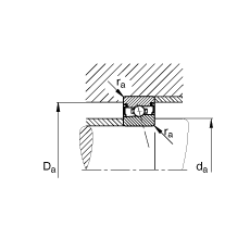 主軸軸承 HSS7013-E-T-P4S, 調(diào)節(jié)，成對安裝，接觸角 α = 25°，兩側(cè)唇密封，非接觸，限制公差