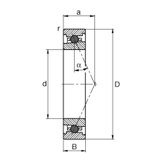 主軸軸承 HC7013-E-T-P4S, 調(diào)節(jié)，成對或單元安裝，接觸角 α = 25°，陶瓷球，限制公差