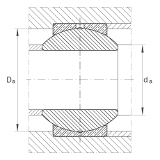 關(guān)節(jié)軸承 GE5-PB, 根據(jù) DIN ISO 12 240-1 標(biāo)準(zhǔn)，尺寸系列 K，需維護(hù)