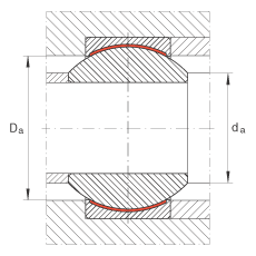 關(guān)節(jié)軸承 GE18-PW, 根據(jù) DIN ISO 12 240-1 標(biāo)準(zhǔn)，尺寸系列 K，免維護(hù)