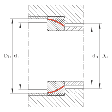 角接觸關(guān)節(jié)軸承 GE30-SW, 根據(jù) DIN ISO 12 240-2 標(biāo)準(zhǔn)，免維護(hù)