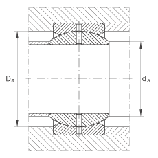 關(guān)節(jié)軸承 GE34-ZO, 根據(jù) DIN ISO 12 240-1 標(biāo)準(zhǔn)，英制尺寸，需維護