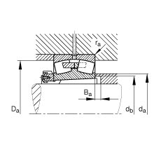 調(diào)心滾子軸承 230/800-K-MB + H30/800, 根據(jù) DIN 635-2 標(biāo)準(zhǔn)的主要尺寸, 帶錐孔和緊定套